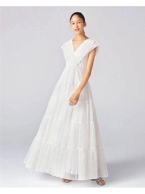 ADEAM INTERMIX "LANTERN" WHITE LACE BRIDAL PROM FORMAL MAXI DRESS GOWN 6